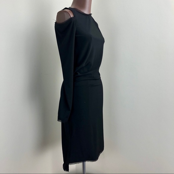Christina Makowsky Black One Sleeve Dress - Picture 3 of 6